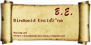 Bindseid Enciána névjegykártya