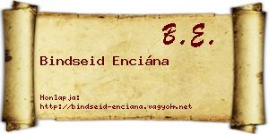 Bindseid Enciána névjegykártya